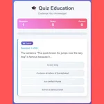 Mettez votre intellect à l'épreuve avec Quiz Éducation, un jeu de quiz amusant et captivant pour tous les âges. Répondez à des questions sur un large éventail…
